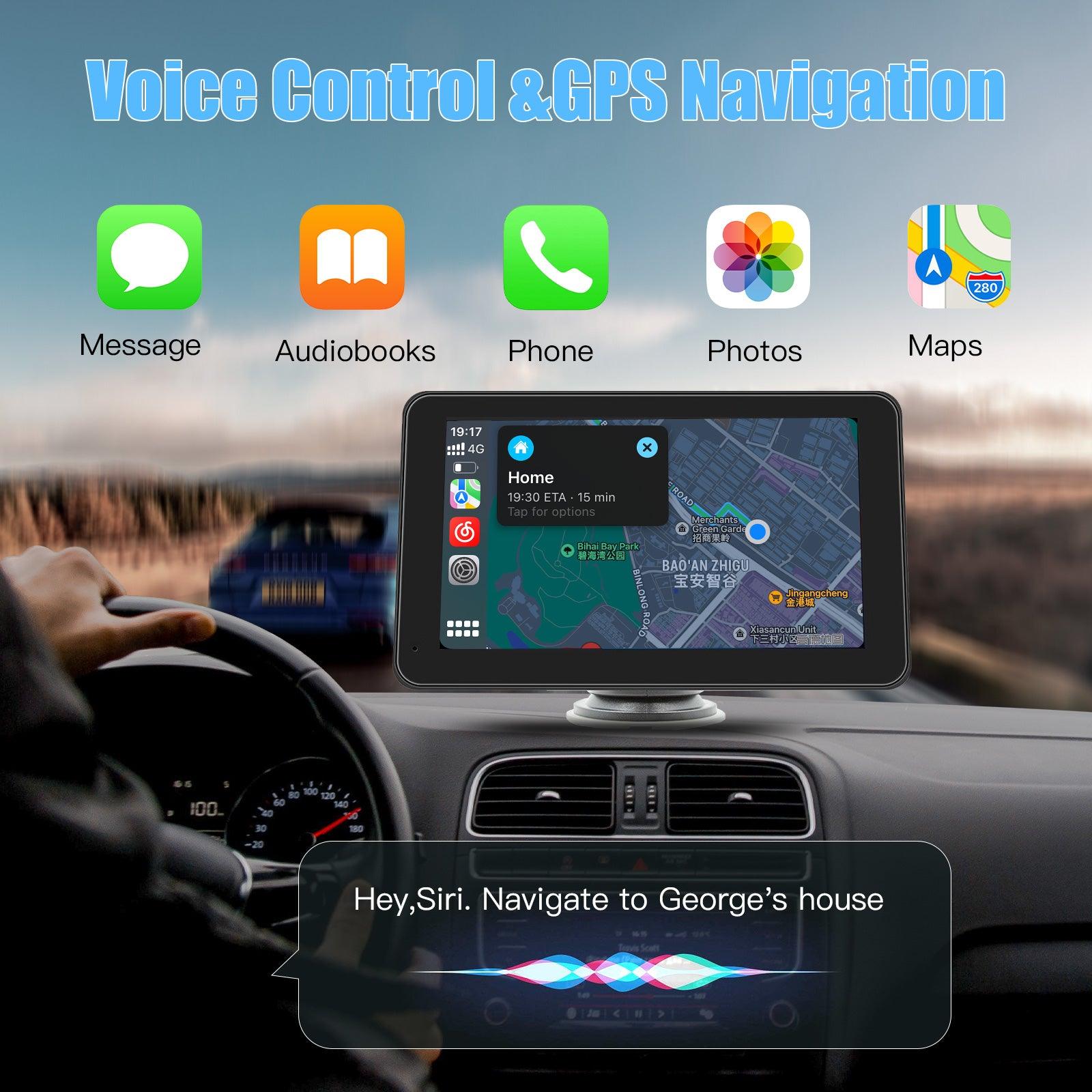 7" Carlikeit TS1 Wireless CarPlay&Android Auto Touch Screen