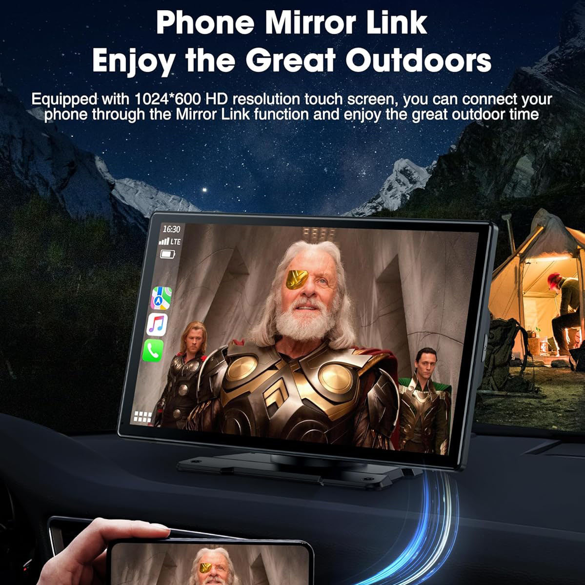 9" Carlikeit TS3 Wireless CarPlay&Android Auto Touch Screen