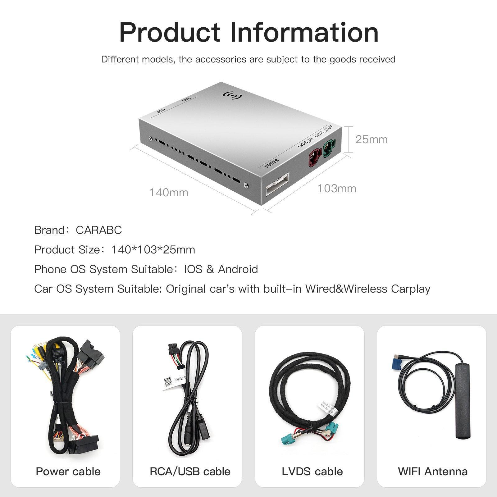 Carlikeit BW1 Wireless CarPlay&Android Auto for BMW EVO/NBT/CIC/CCC - Carlikeit