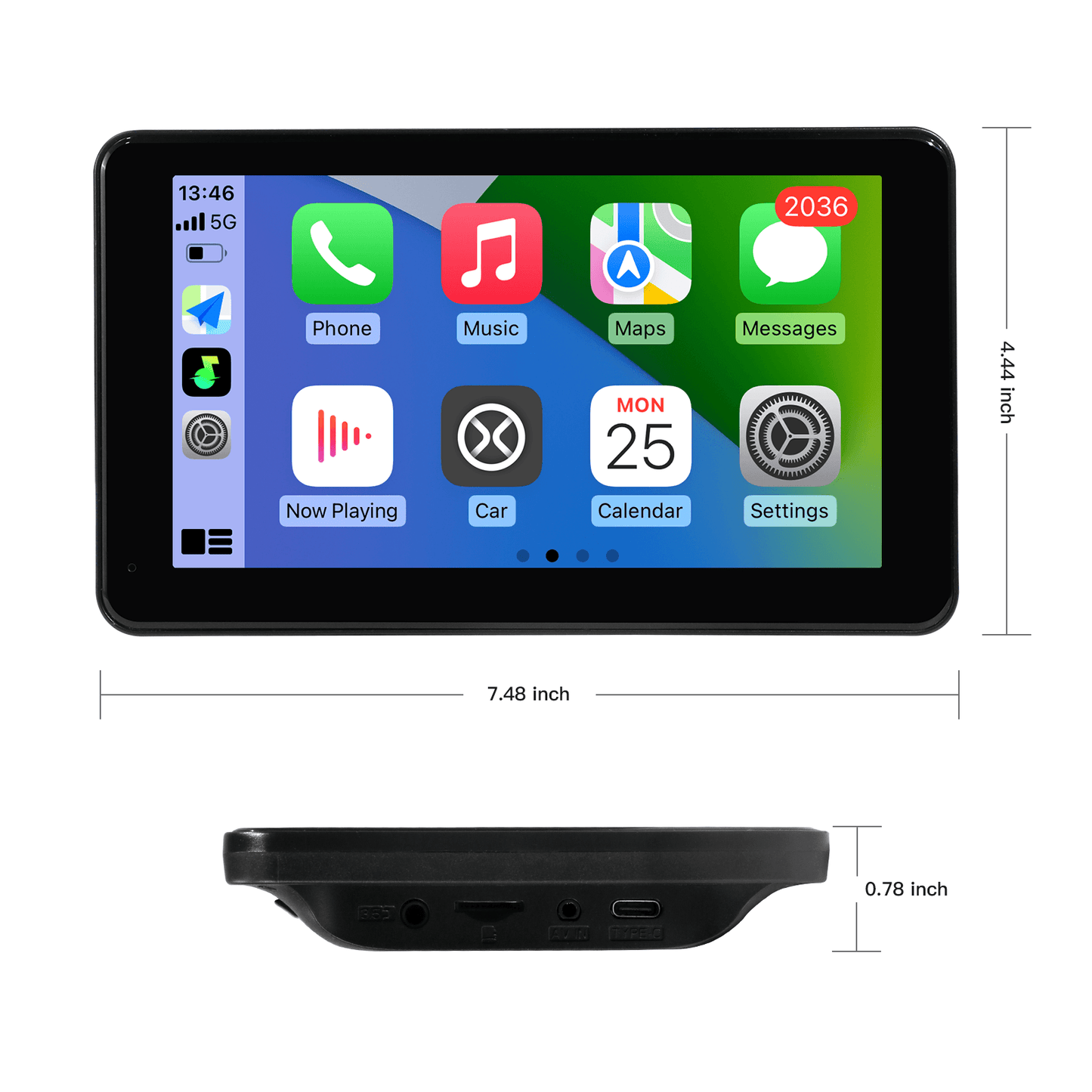 7" Carlikeit TS1 Wireless CarPlay&Android Auto Touch Screen