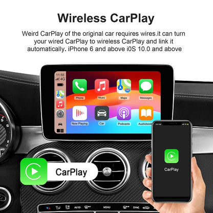 Carlikeit OB6 Wireless Carplay Android Auto Adapter Box