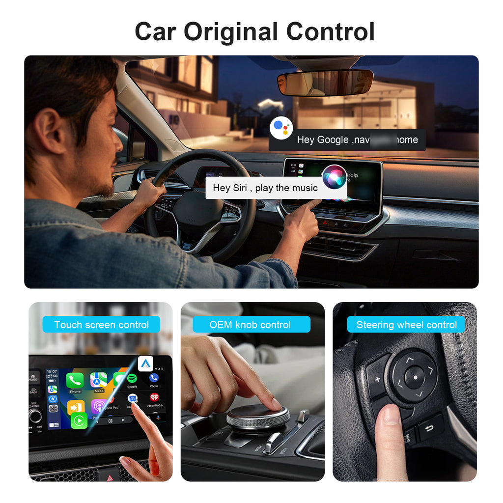 Carlikeit OB5 Wireless Carplay Android Auto Adapter Box