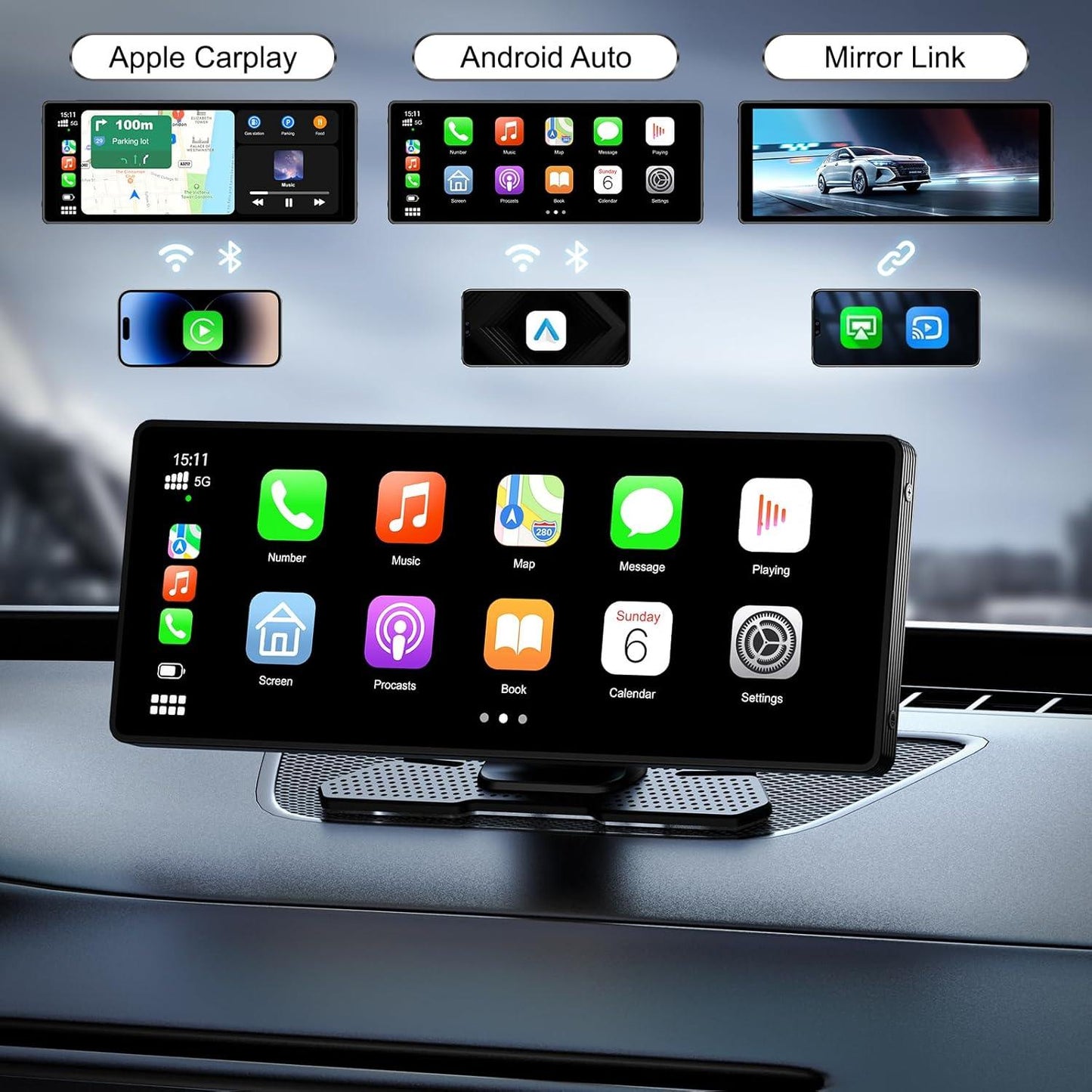 Carlikeit TS2 10.26" Wireless CarPlay & Android Auto IPS Touch screen