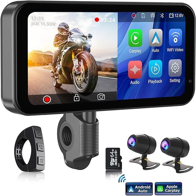 Carlikeit MT1 Motorcycle Wireless Carplay&Android Auto Screen - Carlikeit