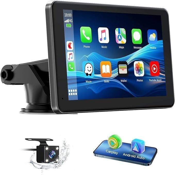 7" Carlikeit TS1 Wireless CarPlay&Android Auto Touch Screen