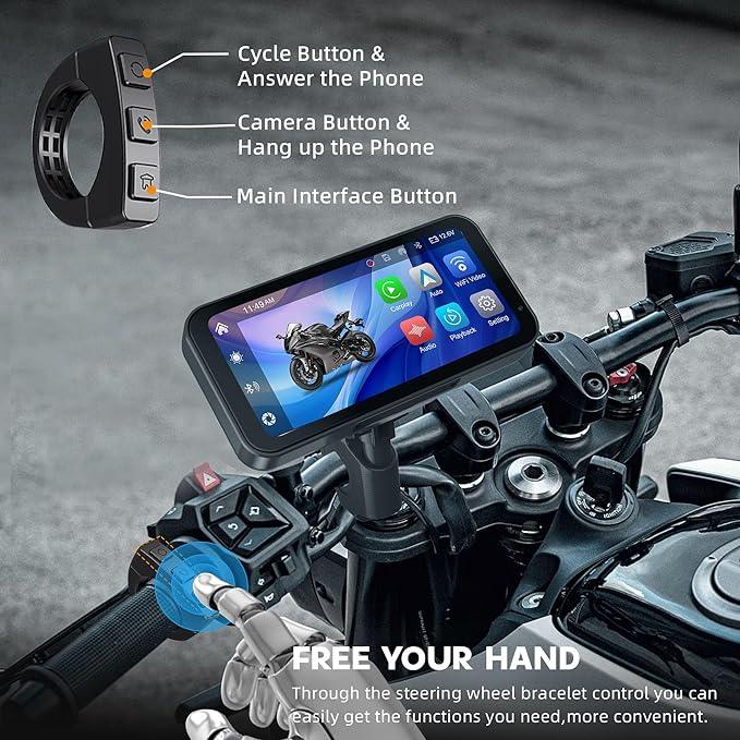 Carlikeit MT1 Motorcycle Wireless Carplay&Android Auto Screen - Carlikeit