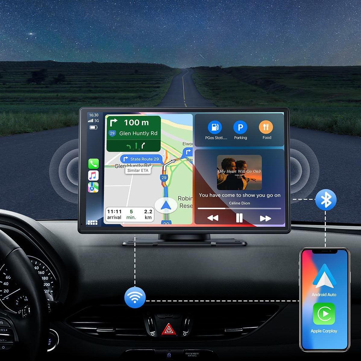 9&quot; Carlikeit TS3 Wireless CarPlay&amp;Android Auto Touch Screen