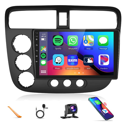 Carlikeit HN2 Car Stereo Wireless CarPlay For Honda Civic 2001-2005