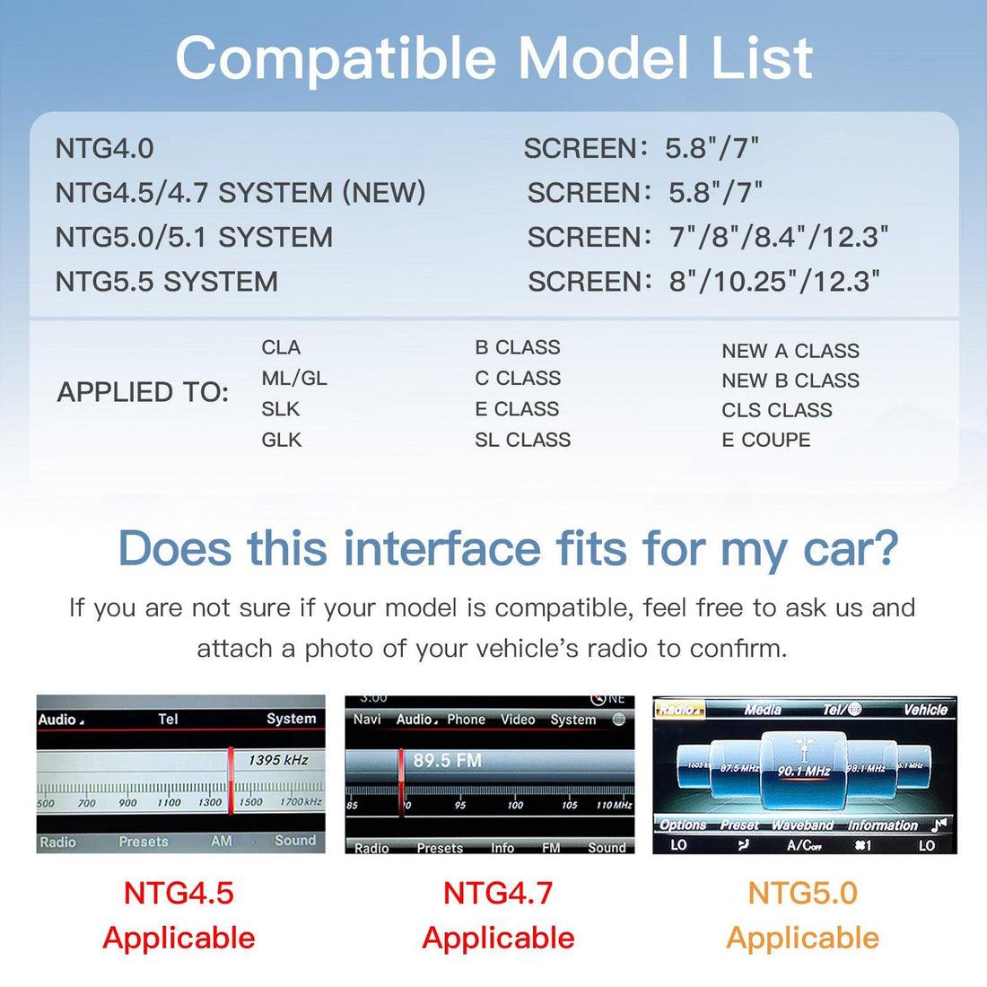 Carlikeit BZ2 Mercedes NTG4.0-5.5 Wireless CarPlay Android Auto - Carlikeit