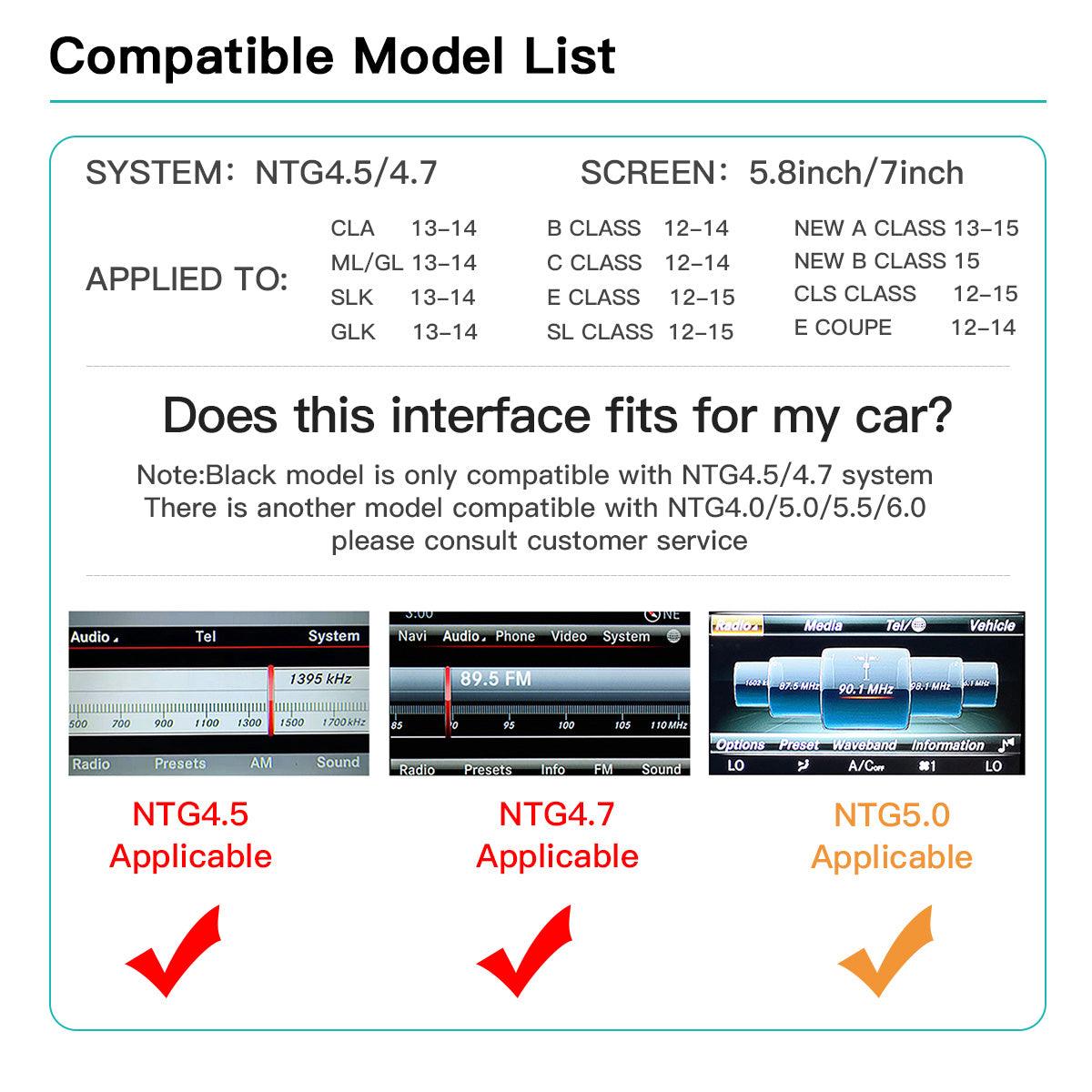 Carlikeit BZ2 Mercedes NTG4.0-5.5 Wireless CarPlay Android Auto - Carlikeit