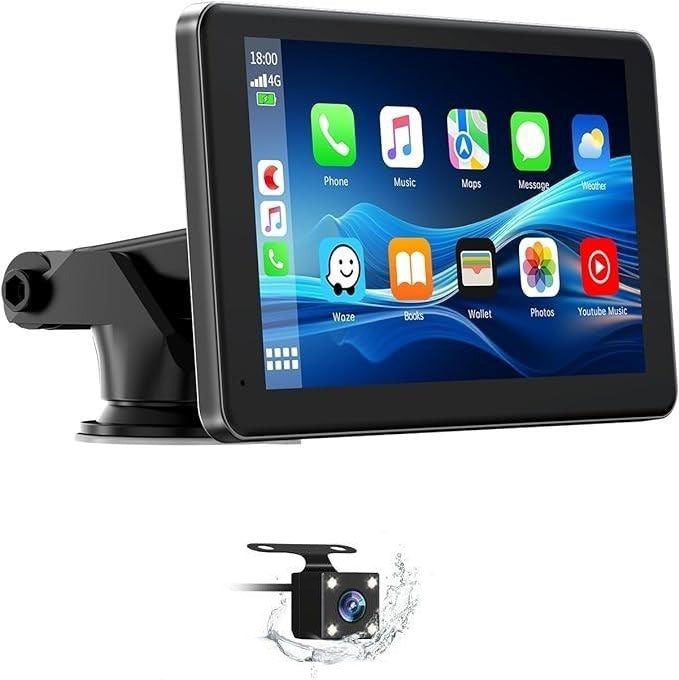 7&quot; Carlikeit TS1 Wireless CarPlay&amp;Android Auto Touch Screen