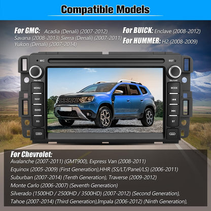 Carlikeit CB1 Car Stereo Wireless CarPlay for Chevrolet GMC Buick