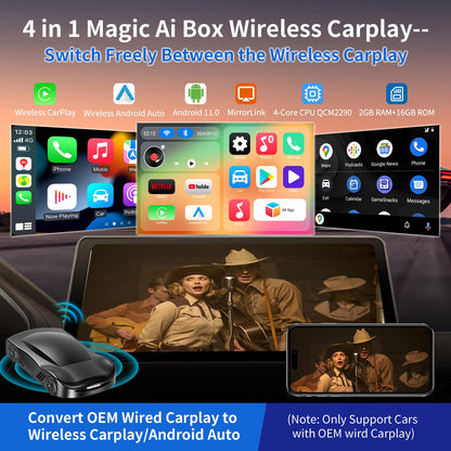 CarlikeitOB3 Wireless CarPlay Android Auto AI Box