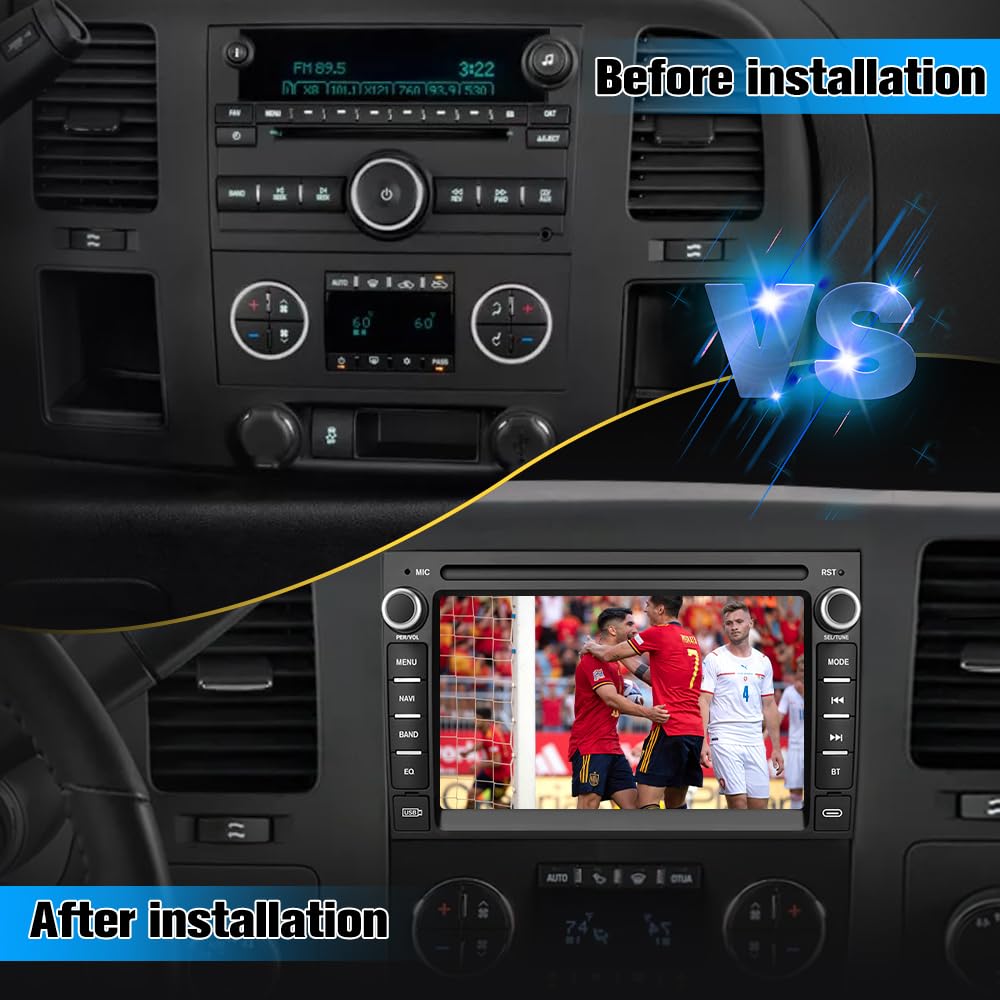 Carlikeit CB1 Car Stereo Wireless CarPlay for Chevrolet GMC Buick