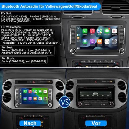 Carlikeit VW1 Car Stereo Wireless CarPlay for Volkswagen Golf