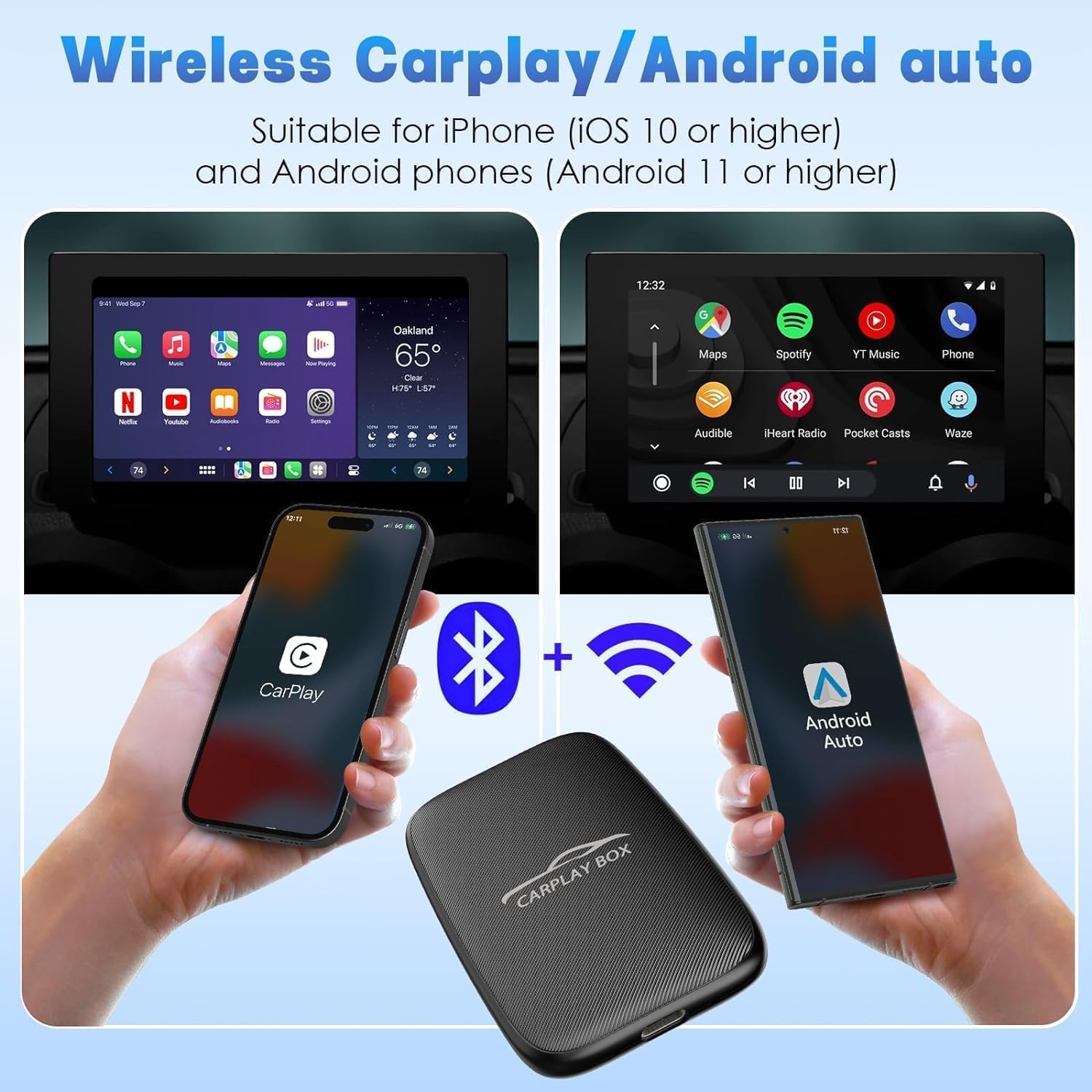 CarlikeitOB2 Wireless CarPlay Android Auto AI Box