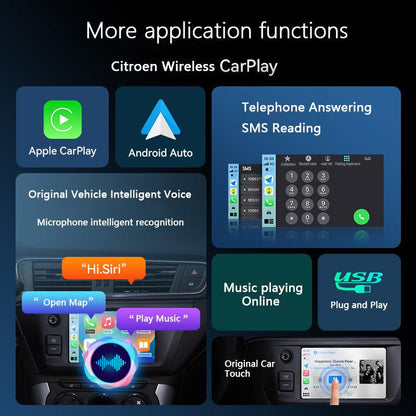 Carlikeit PN1 Peugeot Citroen Wireless CarPlay Android Auto - Carlikeit